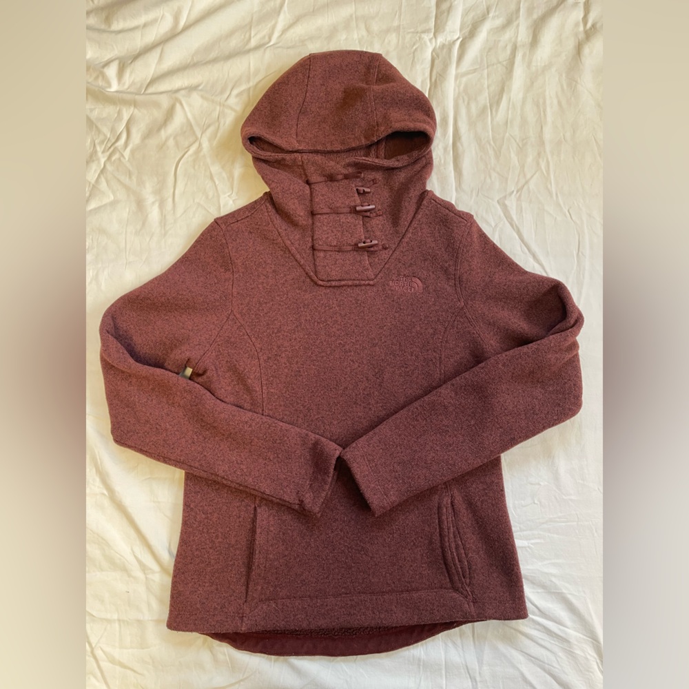 The North Face Women's Maroon Cowl Neck Sweater Knit Pullover